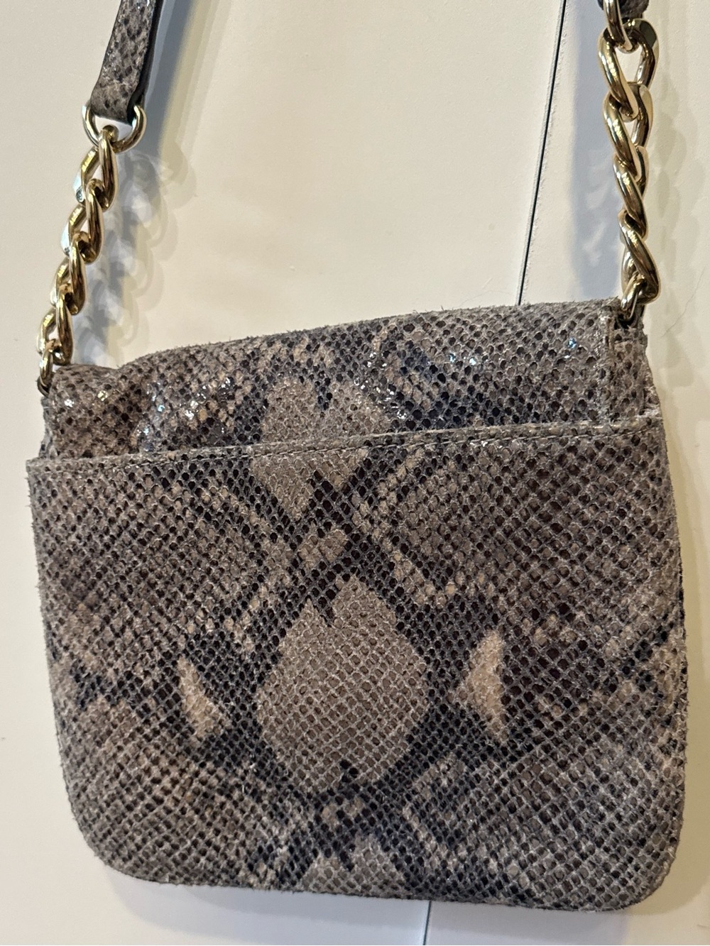 Michael Kors Snake-Print Crossbody Bag with Gold Hardware - Picture 7 of 10
